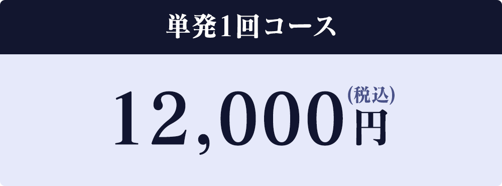 単発1回コース12,000円(税込)