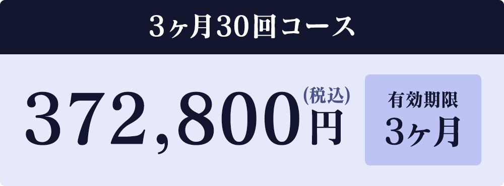 3か月30回コース372,800円（税込）