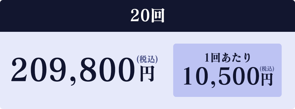 20回209,800円（税込）